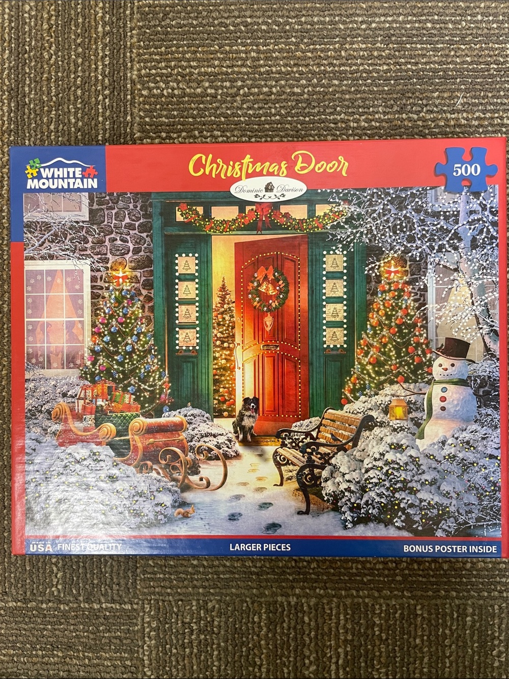 500-Piece White Mountain “Christmas Door” Puzzle 🧩